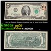 Image 1 : 1976 $2 Federal Reserve Note 1st Day of Issue, with Stamp Grades Choice AU/BU Slider