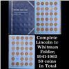 Image 1 : complete Lincoln 1c Whitman Folder, 1941-1962 59 coins in Total
