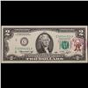 Image 2 : 1976 $2 Federal Reserve Note 1st Day of Issue, with Stamp Grades Gem CU