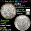 Image 1 : ***Auction Highlight*** 1892-p Morgan Dollar $1 Graded ms64+ By SEGS (fc)