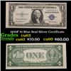 Image 1 : 1935F $1 Blue Seal Silver Certificate Grades Select CU