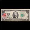 Image 2 : 1976 $2 Federal Reserve Note 1st Day of Issue, with Stamp Grades Choice AU/BU Slider