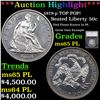 Image 1 : ***Auction Highlight*** 1879-p Seated Half Dollar TOP POP! 50c Graded ms65 PL By SEGS (fc)