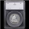 Image 4 : ***Auction Highlight*** 1879-p Seated Half Dollar TOP POP! 50c Graded ms65 PL By SEGS (fc)