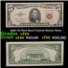 1963 $5 Red Seal United States Note Grades vf+