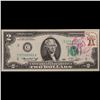 Image 2 : 1976 $2 Federal Reserve Note 1st Day of Issue, with Stamp Grades Gem CU
