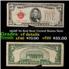 Image 1 : 1928F $5 Red Seal United States Note Grades vf+
