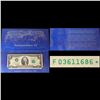 Image 1 : **Star Note** 1995 $2 Independence Green Seal Federal Reserve Note (Atlanta, GA) In Original Packagi
