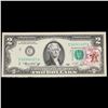 Image 2 : 1976 $2 Federal Reserve Note 1st Day of Issue, with Stamp Grades Gem CU
