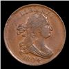Image 2 : ***Auction Highlight*** 1804 Draped Bust Half Cent Plain 4 No Stems, c-13 1/2c Graded Select Unc BN 