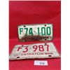 Image 1 : 2 Vintage Sask Plates