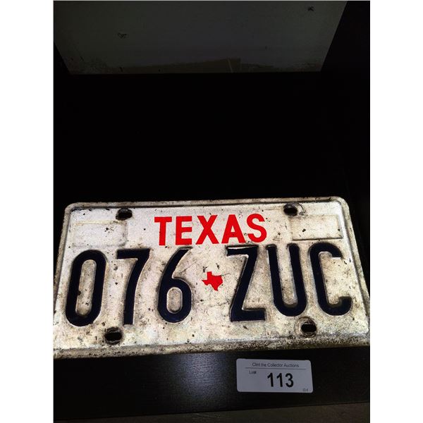 Vintage License Plate