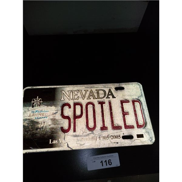 Nevada Vanity Plate