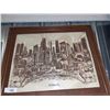 Image 1 : Framed Scrimshaw City Scape