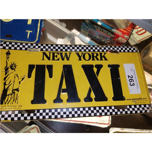 New York Taxi License Plate New York Taxi License Plate