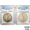 Image 1 : 1904 Set (2) Morgan Silver Dollar ICG VF, EF