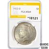 1922-D Silver Peace Dollar PGA MS64