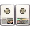 Image 2 : 1942-D Set (2) Mercury Silver Dime NGC MS65 FB
