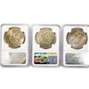 Image 2 : 1974 Set (3) Eisenhower Silver Dollars NGC MS65