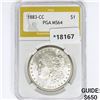 Image 1 : 1883-CC Morgan Silver Dollar PGA MS64
