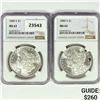 Image 1 : 1880-S Set (2) Morgan Silver Dollar NGC MS63