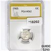 Image 1 : 1905 Barber Dime PGA MS62