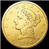 Image 1 : 1844 $5 Gold Half Eagle NICELY CIRCULATED