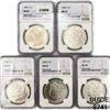 Image 1 : 1882-S (4), 1889 Set (5) Morgan Dollars NGC MS62
