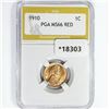 Image 1 : 1910 Wheat Cent PGA MS66 RED
