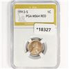 Image 1 : 1913-S Wheat Cent PGA MS64 RED
