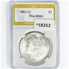 Image 1 : 1882-CC Morgan Silver Dollar PGA MS64