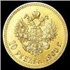 Image 2 : 1900 Russia .2489oz Gold 10 Roubles CLOSELY UNCIRC