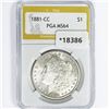 Image 1 : 1881-CC Morgan Silver Dollar PGA MS64