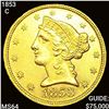 Image 1 : 1853-C $5 Gold Half Eagle CHOICE BU