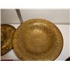 Image 2 : Vintage Large Brass Bowl and Mexican Brass Sombrer