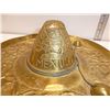 Image 4 : Vintage Large Brass Bowl and Mexican Brass Sombrer