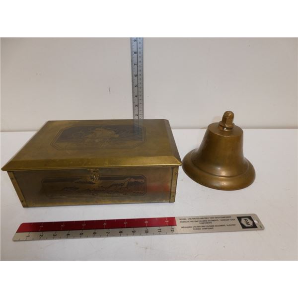 Brass Trinket Box and Bell