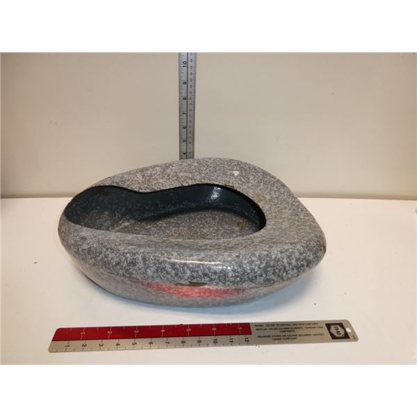 Antique Grey Enamel Bed Pan
