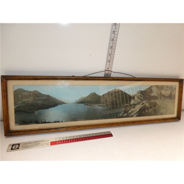Antique Framed Print of Town of  Waterton