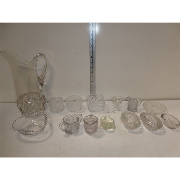 Misc. Antique Glassware- Water Jug
