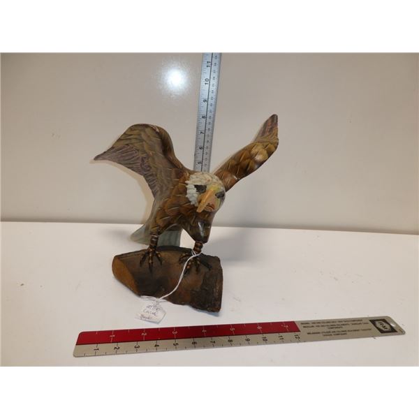 Folk Art, Handcarved Wooden Eagle