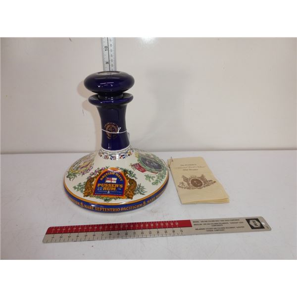 Vintage Pusser's Rum Advertising Decanter