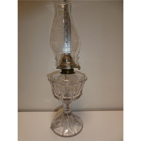 Antique Kerosene Lamp- "Quartered Block"