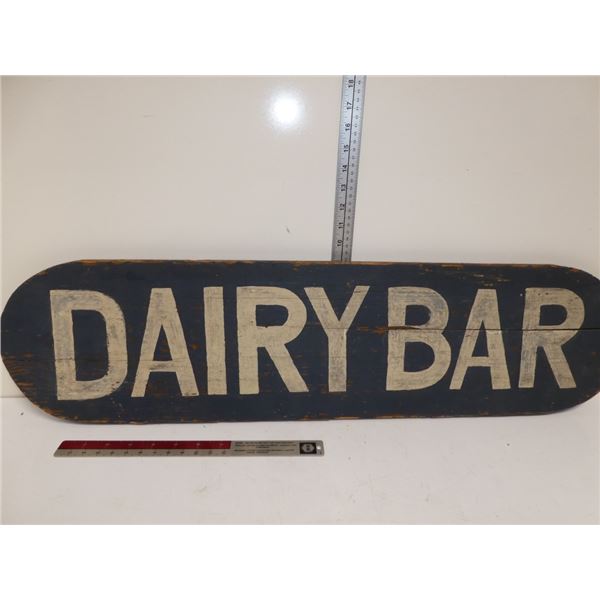 Folkart Wooden Dairy Bar Sign