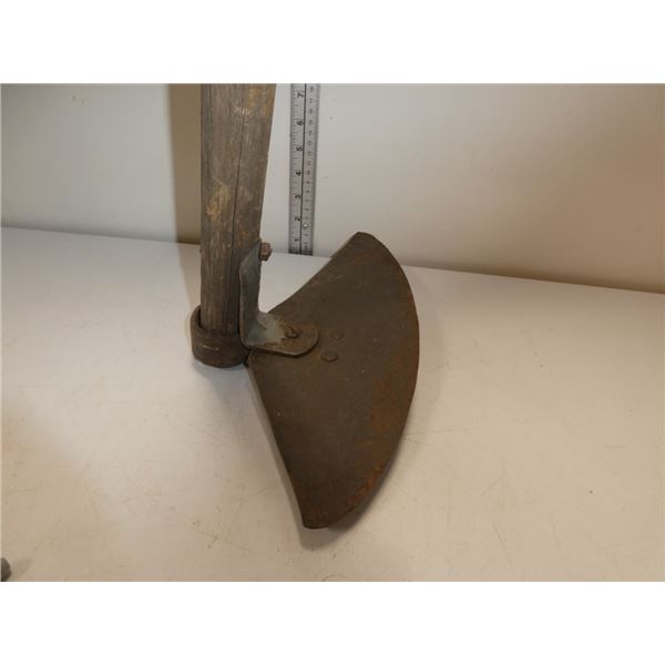 Antique Hoe and Fishing Rod