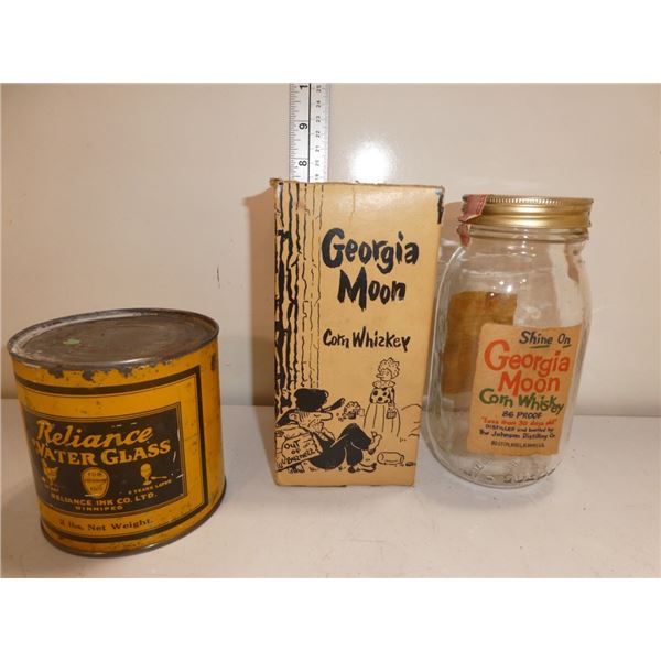 Antique Georgia Moon Corn Whiskey Jar c/w original