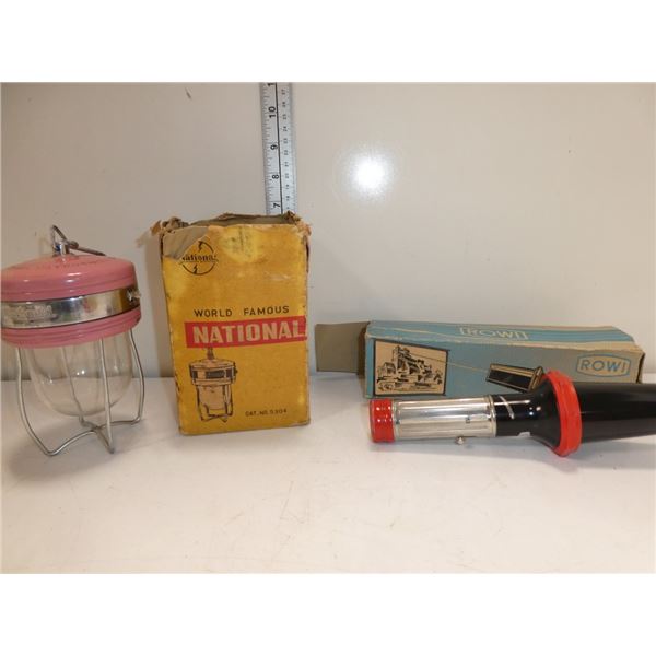Vintage  National Light and Rowi Flashlight