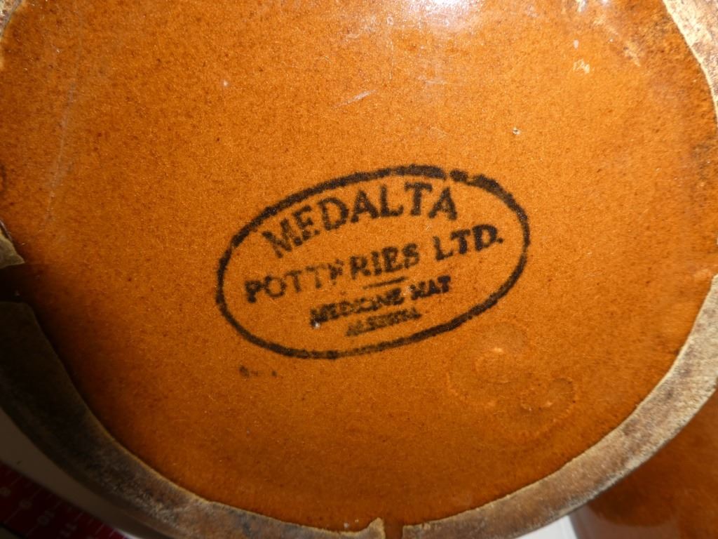 2 Antique Bean Pot. Large is Medalta