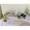 Image 1 : Assorted vintage glasses and pitcher and ice bucket