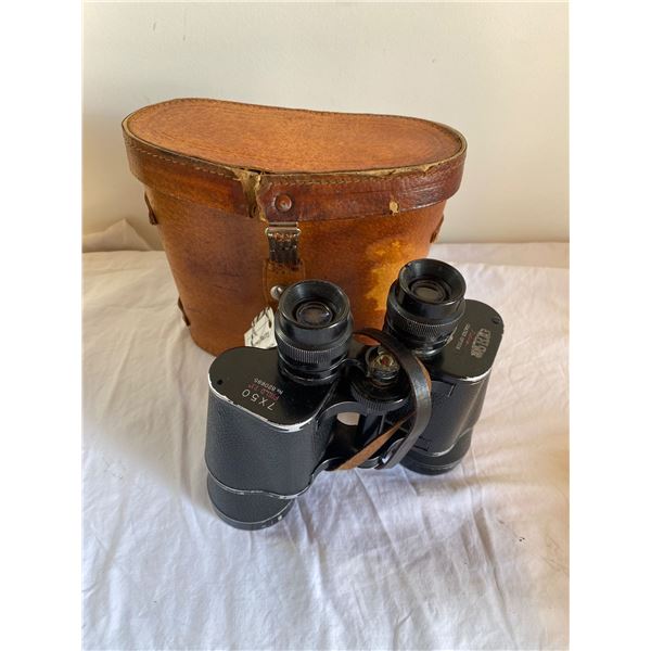 Vintage Excelsior binoculars with case